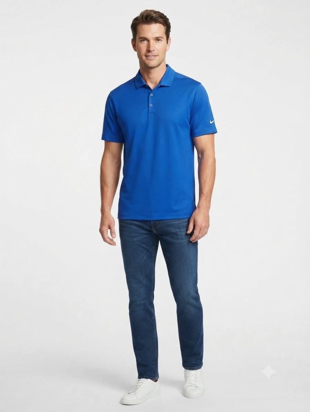 Nike Polo Golf Tour Performance Dri-Fit BLUE Size Large